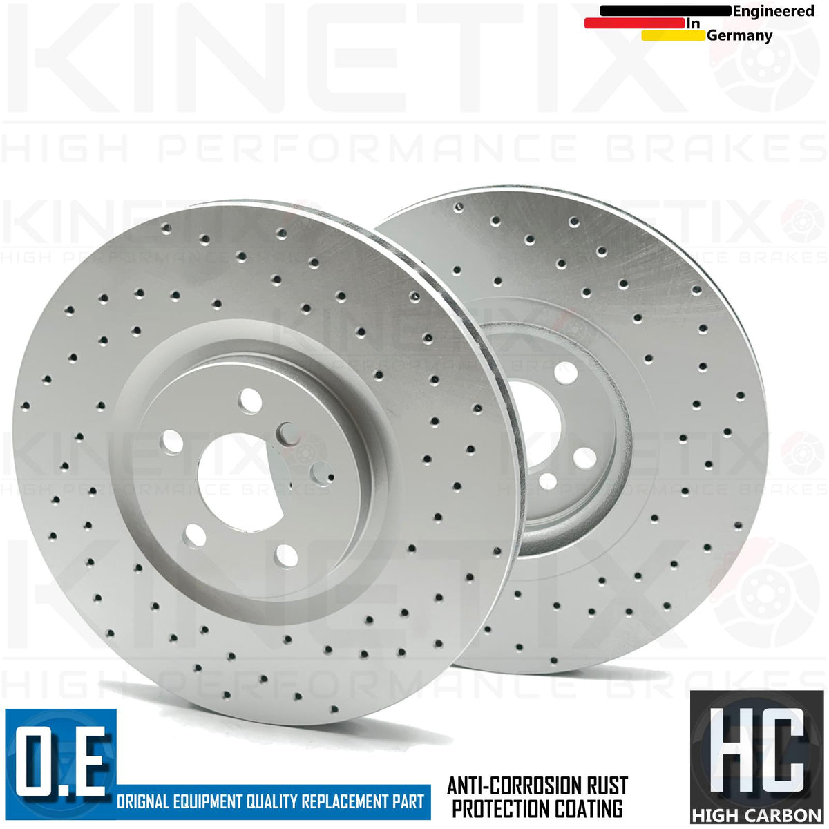 FOR BMW 128 ti M135i M235i X2 M35i F39 F40 F44 DRILLED FRONT BRAKE DISCS 360mm