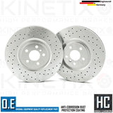 FOR MINI COUNTRYMAN F60 John Cooper Works DRILLED FRONT BRAKE DISCS PADS 360mm