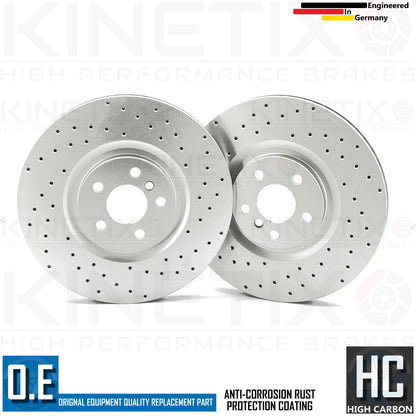 FOR BMW 128ti M135i M235i F40 F44 CROSS DRILLED FRONT BRAKE DISCS PAIR 360mm