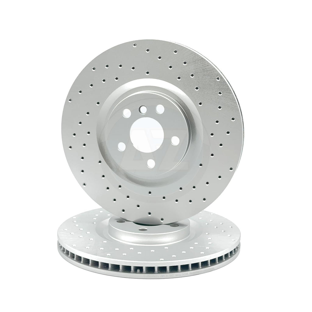 FOR BMW X2 M 35i 2018- F39 DRILLED PERFORMANCE FRONT BRAKE DISCS PAIR 360mm