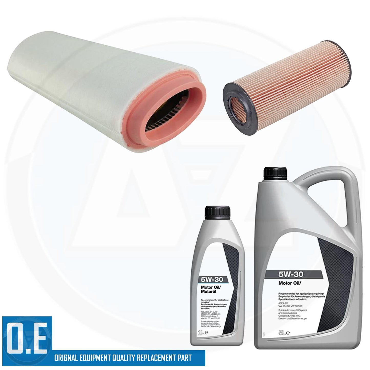FOR BMW 3 SERIES 320d E90 E91 E92 SERVICE KIT AIR OIL FILTER SET 6L OIL -2007