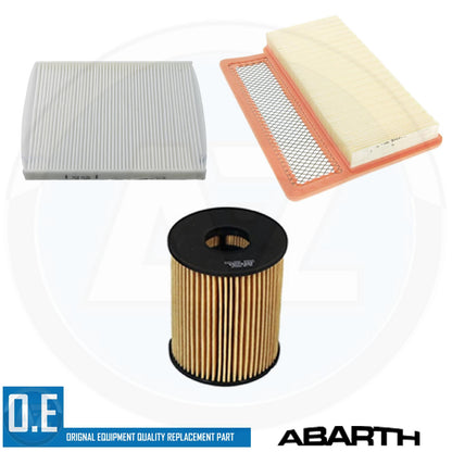 FOR ABARTH 500/595/695 1.4 AIR OIL CABIN INTERIOR POLLEN FILTER SERVICE KIT
