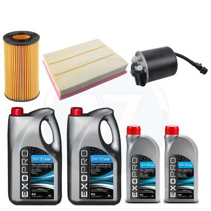 FOR MERCEDES SPRINTER 211 213 CDI AIR OIL DIESEL FUEL FILTER SERVICE KIT 12L OIL