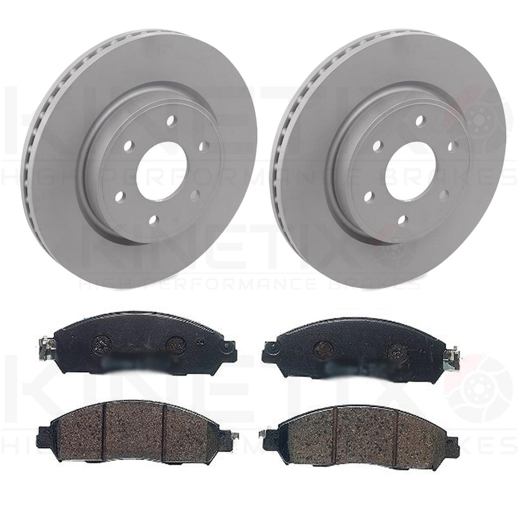 FOR RENAULT ALASKAN 2.3 dCi 2017- COATED HIGH CARBON FRONT BRAKE DISCS PADS