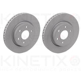 FOR NISSAN NAVARA NP300 2.3 dCi 2015- COATED HIGH CARBON FRONT BRAKE DISCS PADS
