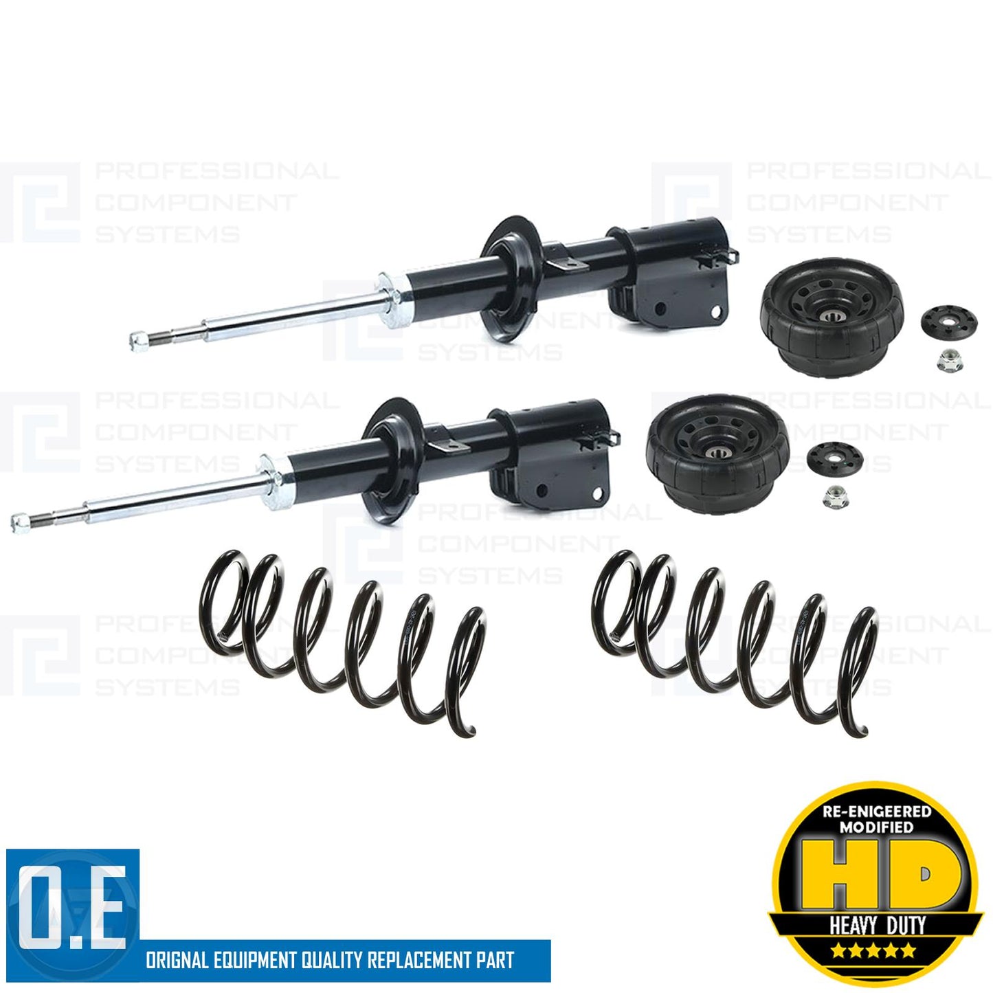 FOR OPEL VAUXHALL VIVARO FRONT SHOCKER SHOCK ABROBERS COIL SPRINGS STRUT MOUNTS