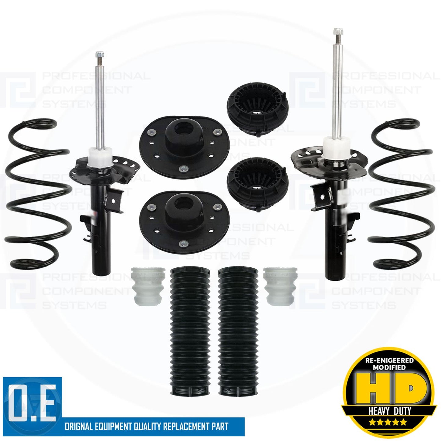 FOR FORD MONDEO 2.2 TDCI MK4 FRONT SHOCKERS SHOCK ABSORBERS MOUNTS COIL SPRINGS