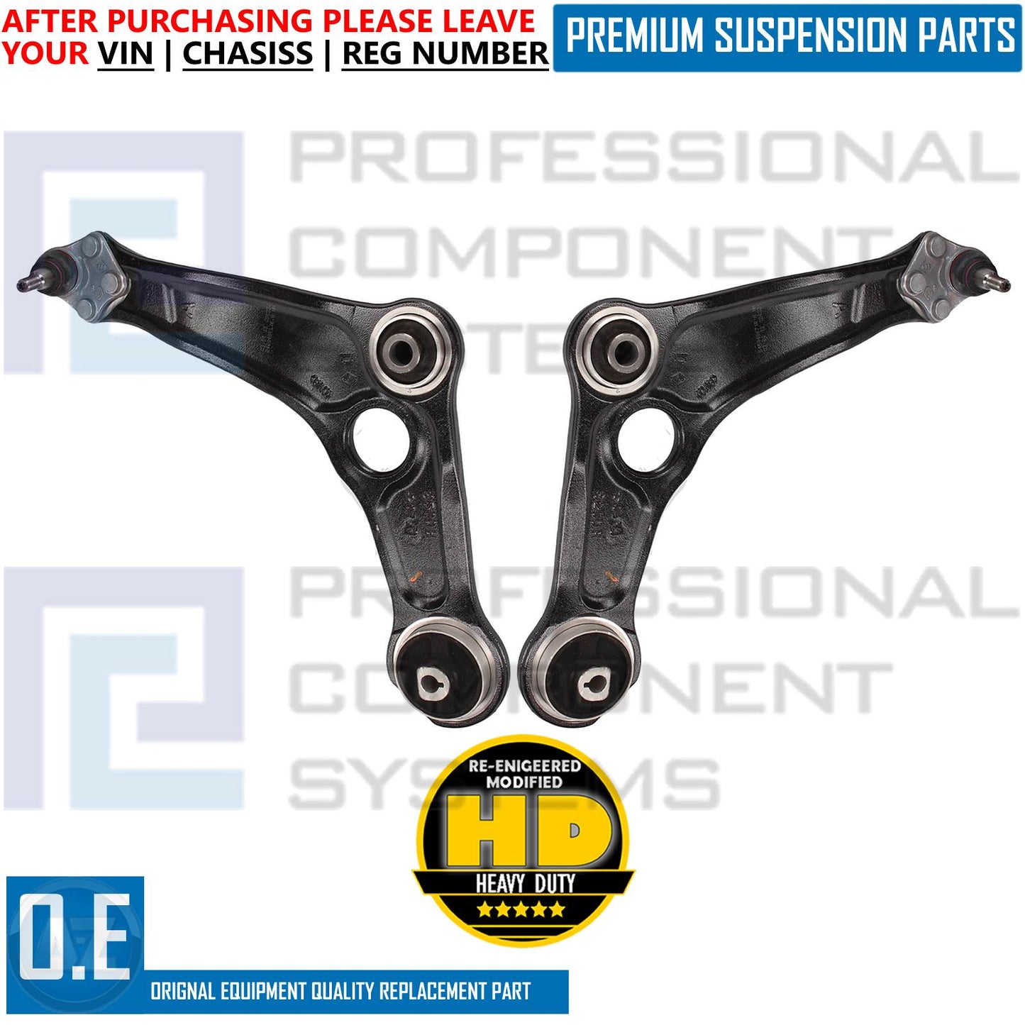 FOR RENAULT GRAND SCENIC MEGANE FRONT LEFT RIGHT SUSPENSION WISHBONE ARMS PAIR