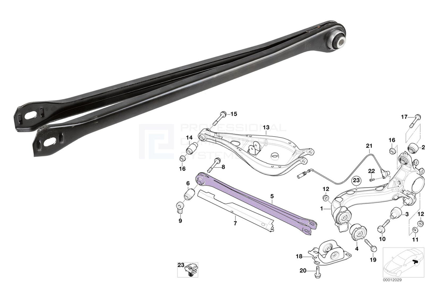 FITS BMW E36 E46 E83 E85 E86 REAR LOWER SUSPENSION WISHBONE TRAILING ARM