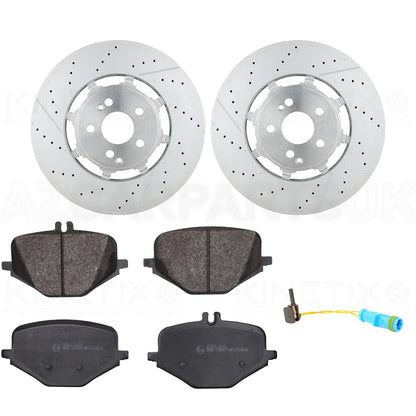 FOR MERCEDES GLE53 GLE63 GLS63 GLE63S AMG REAR BRAKE DISCS PADS & WEAR WIRE SENSOR LEAD 370mm X 32mm A1674231000