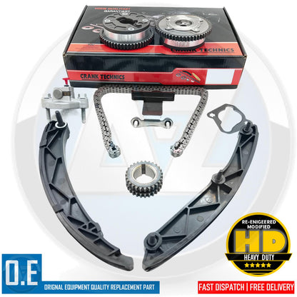 FOR VAUXHALL ADAM CORSA ASTRA 1.0 B10XFT B10XFL TIMING CHAIN KIT & VVT HUB GEARS