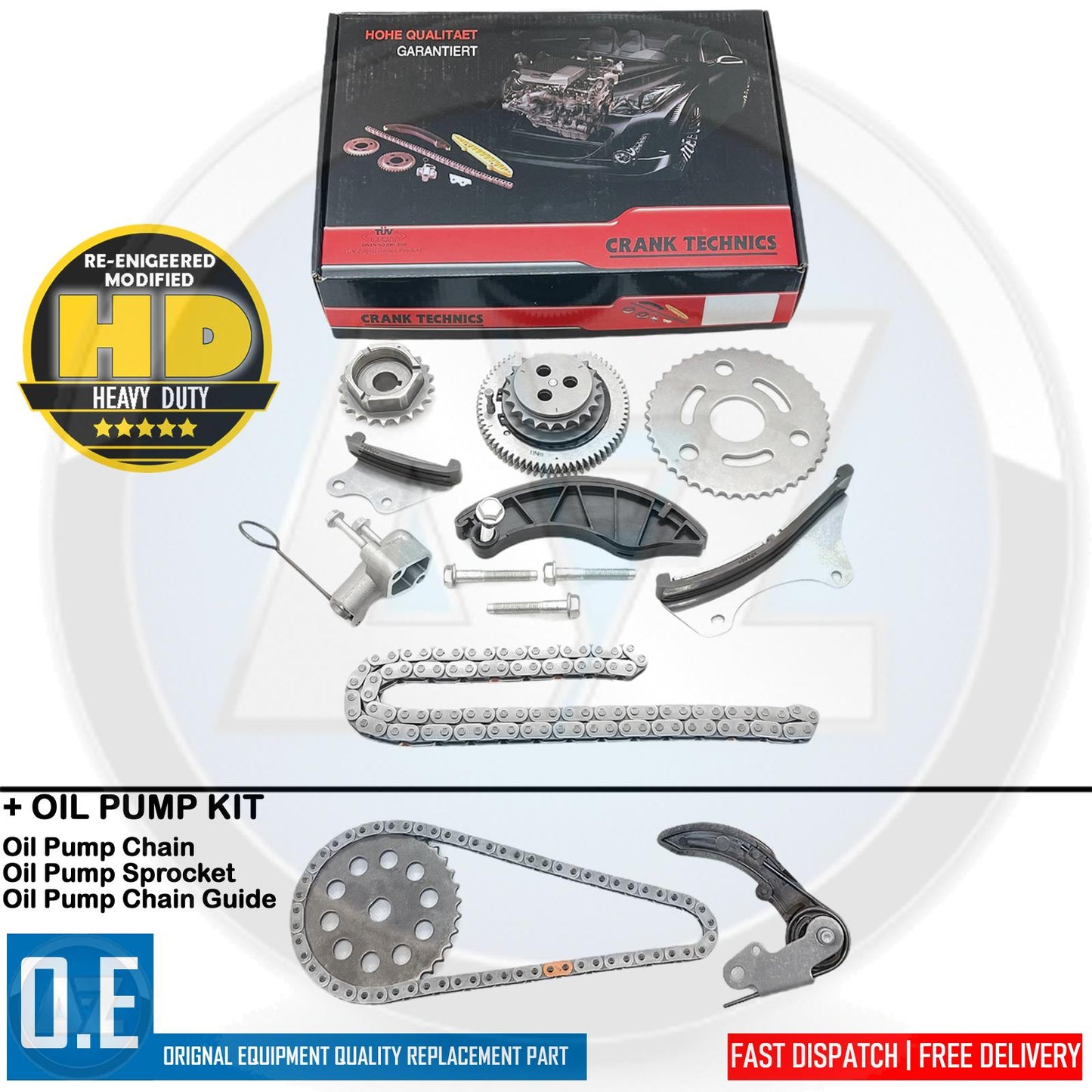 FOR CHEVROLET CRUZE LVL LH7 DIESEL TIMING CHAIN KIT SPROCKET GEAR TENSIONER