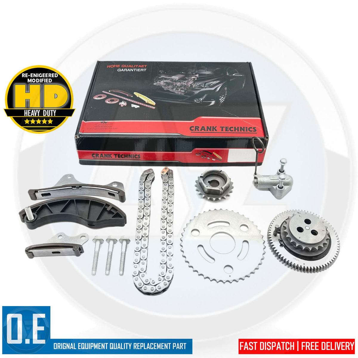FOR VAUXHALL ASTRA (K) 1.6 CDTi DIESEL TIMING CHAIN KIT SPROCKET GEAR TENSIONER