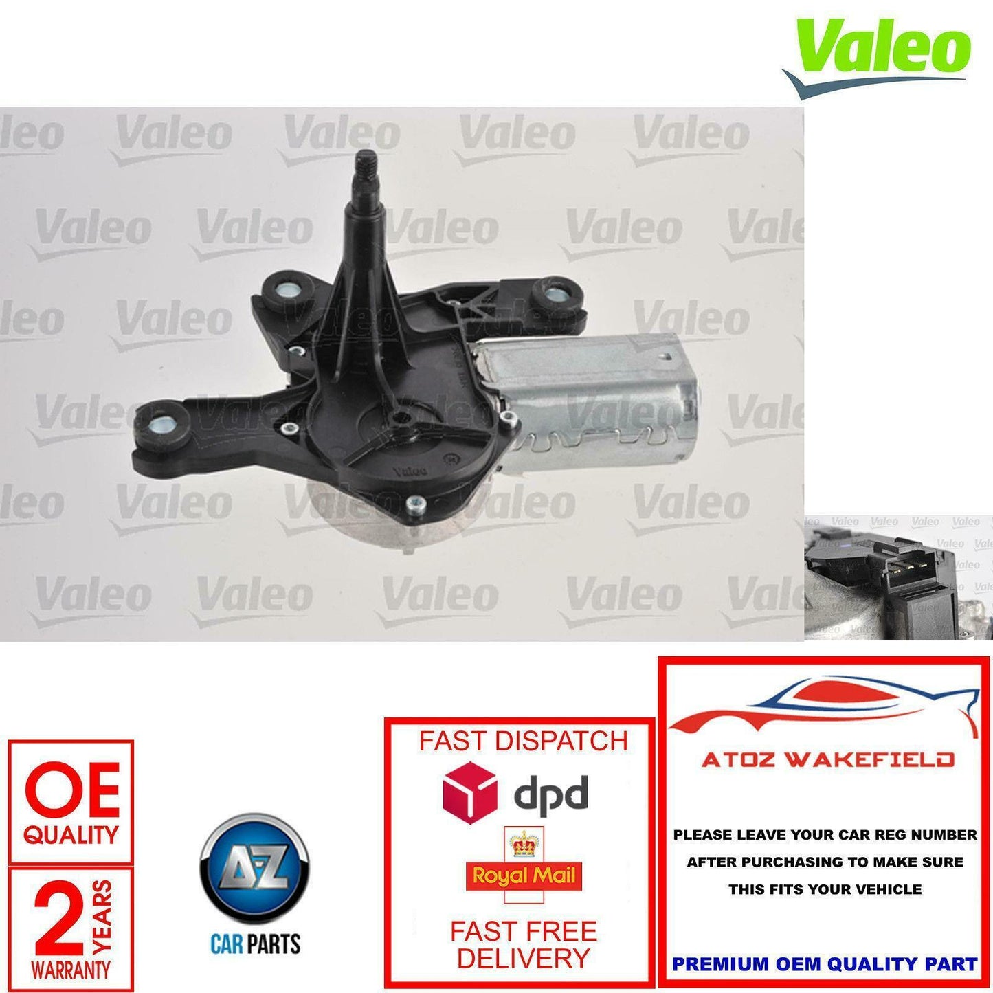 OPEL VAUXHALL ZAFIRA OEM GENUINE VALEO REAR WINDSCREEN WIPER MOTOR