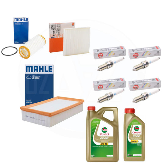 VW GOLF R 2.0 MK7 FULL MAHLE SERVICE KIT 6L CASTROL EDGE & NGK PLUGS NEW