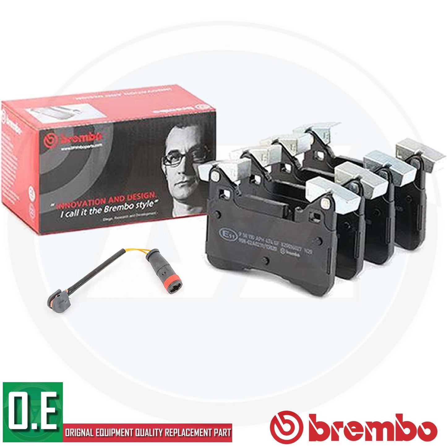 FIT MERCEDES C63 AMG (204) 2008-2014 BREMBO REAR BRAKE DISCS PADS SENSOR 330mm