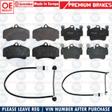P65011 P65014 BREMBO GENUINE FRONT REAR BRAKE PADS WEAR SENSORS FOR PORSCHE