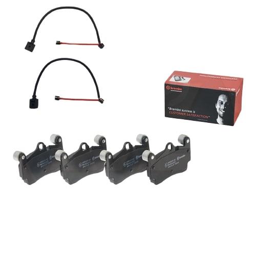 FOR AUDI Q7 PORSCHE CAYENNE VW TOUAREG REAR BREMBO BRAKE PADS & WEAR SENSORS
