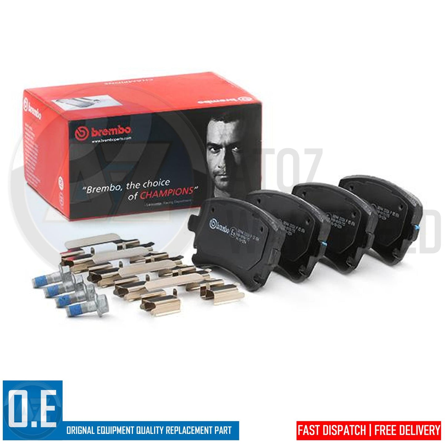FOR AUDI RS4 S4 B6 B7 RS6 S6 A8 S8 REAR BREMBO PREMIUM OEM BRAKE PADS SET