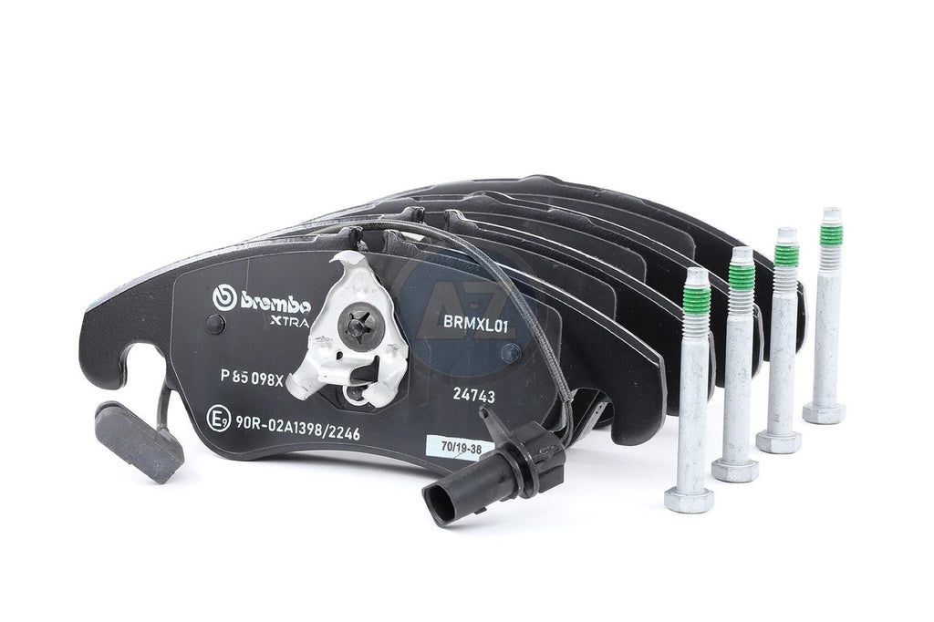 FOR AUDI S4 S5 B8 BREMBO XTRA FAST ROAD FRONT BRAKE PADS SET & WEAR SENSOR WIRE