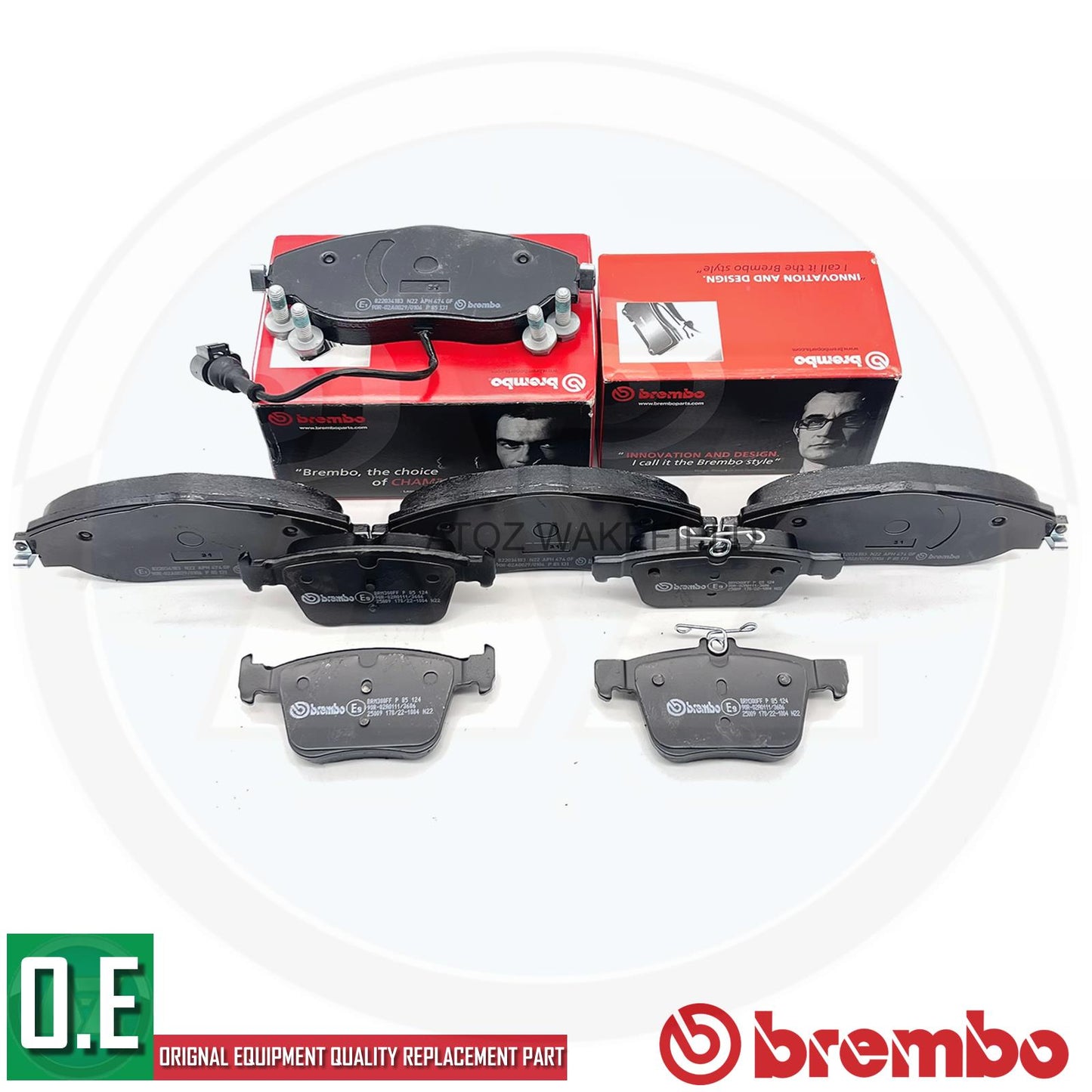 FOR AUDI S3 SQ2 VW GOLF R GTI SEAT LEON CUPRA FRONT REAR BREMBO BRAKE PADS