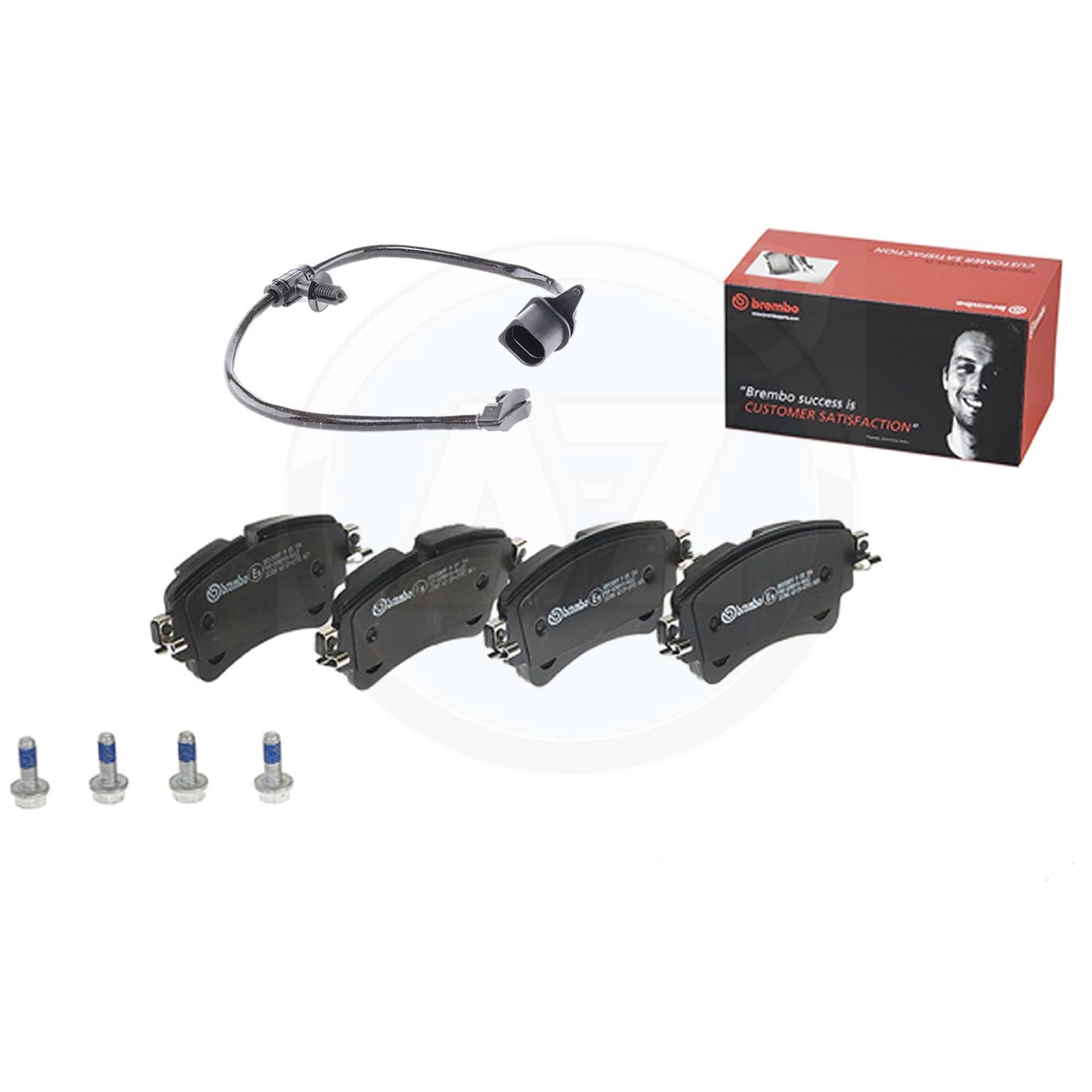 FOR AUDI RS4 B9 RS5 F5x BREMBO OEM FRONT REAR BRAKE PADS & WEAR WIRE SENSORS