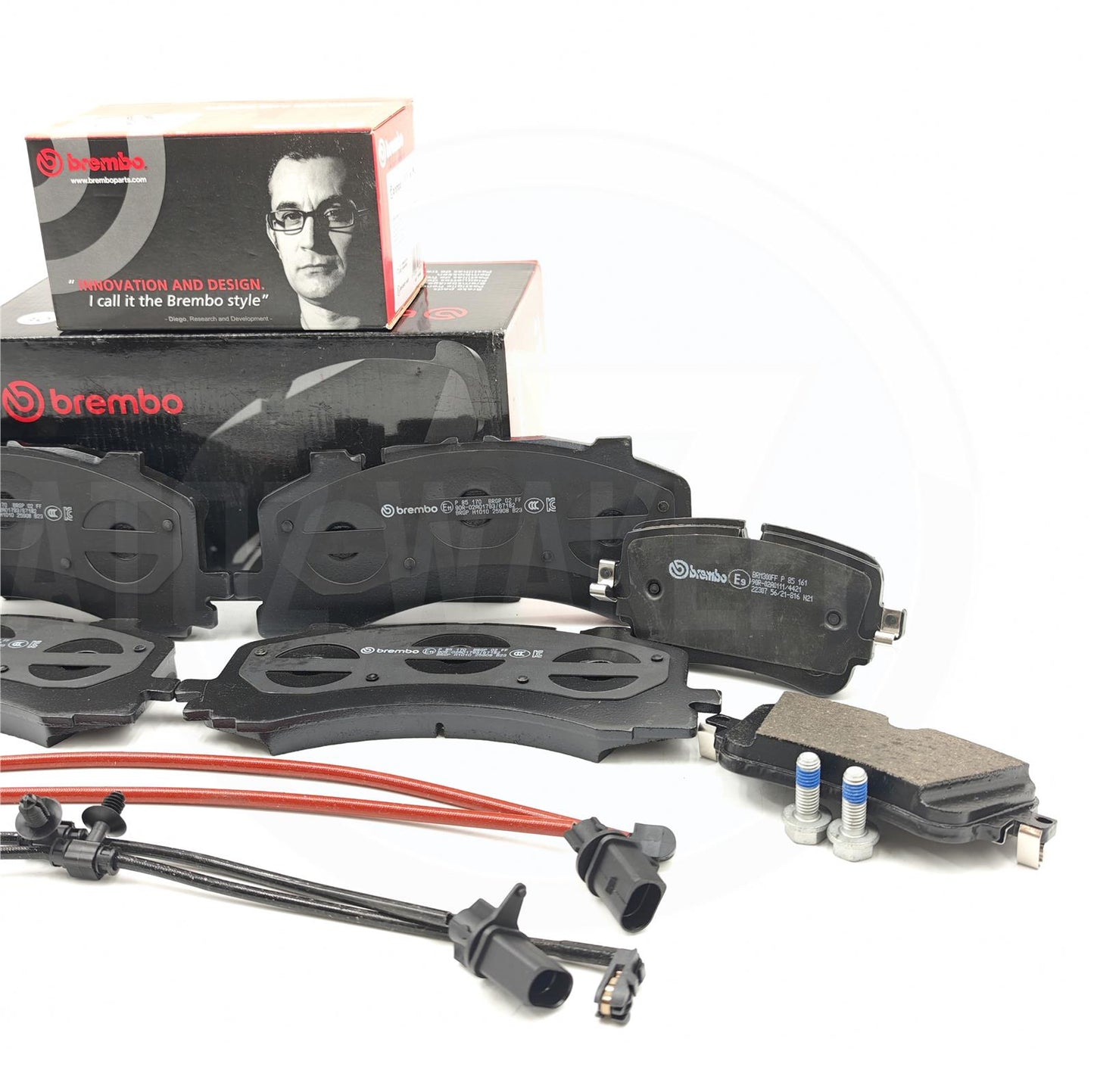FOR AUDI S6 S7 S8 SQ7 SQ8 BREMBO FRONT REAR BRAKE PADS & WEAR WIRE SENSORS