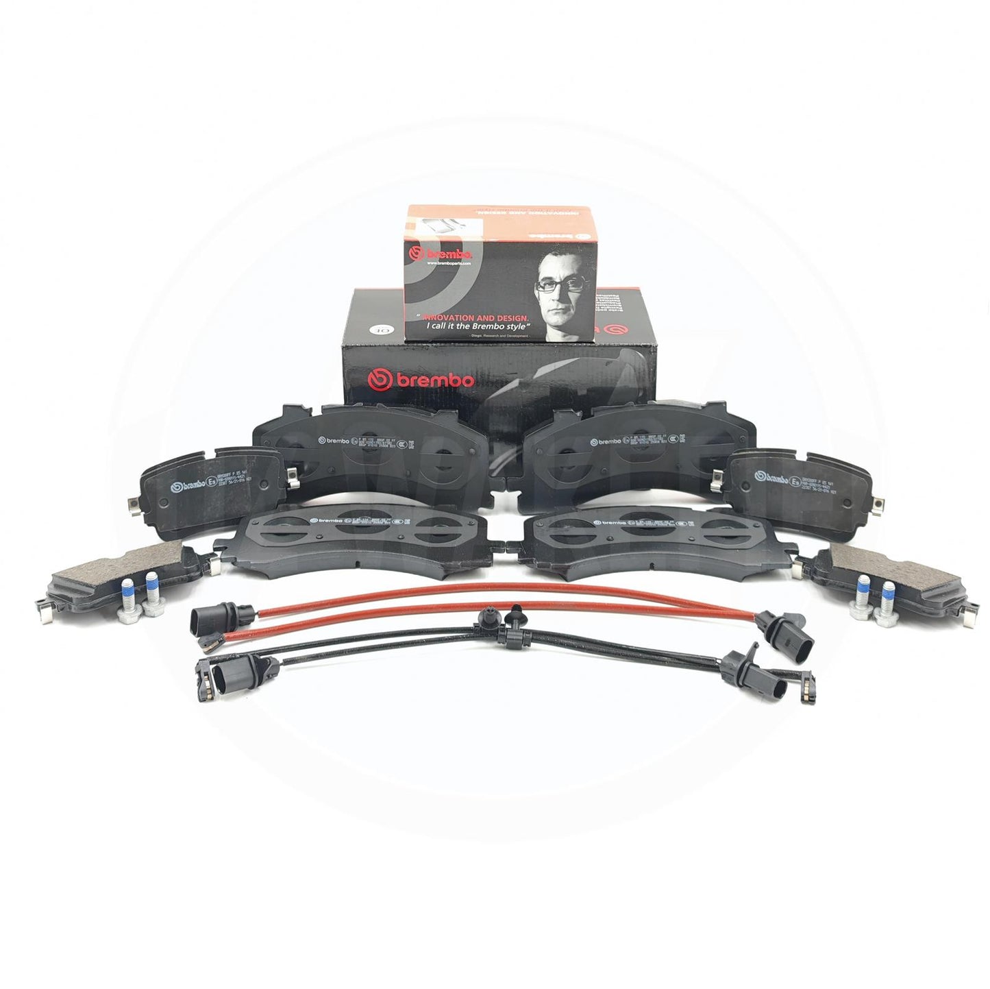 FOR AUDI S6 S7 S8 SQ7 SQ8 BREMBO FRONT REAR BRAKE PADS & WEAR WIRE SENSORS