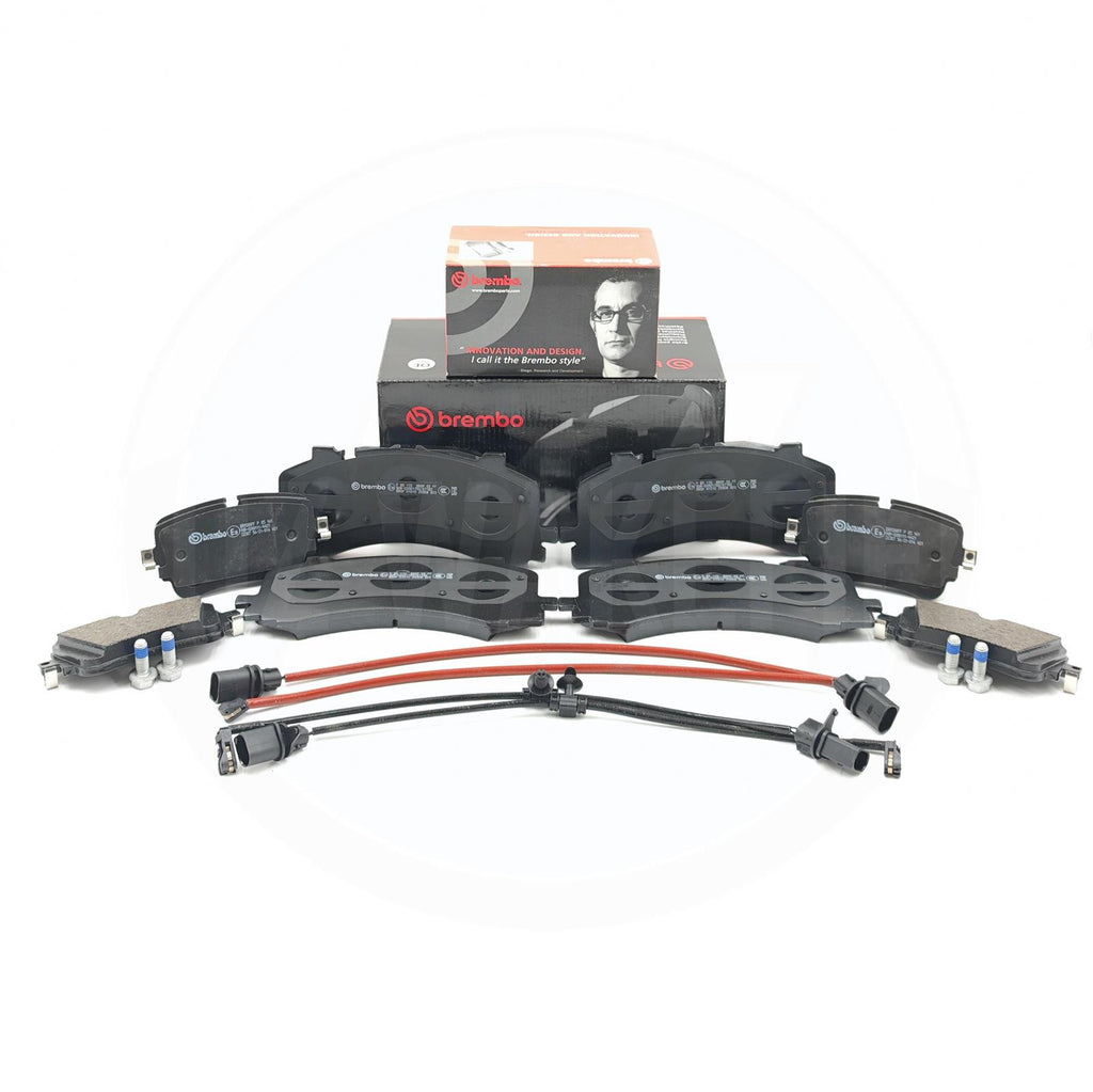 FOR AUDI S6 S7 S8 SQ7 SQ8 BREMBO FRONT REAR BRAKE PADS & WEAR WIRE SENSORS