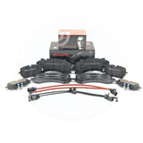 FOR AUDI S6 S7 S8 SQ7 SQ8 BREMBO FRONT REAR BRAKE PADS & WEAR WIRE SENSORS