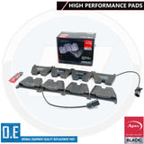FOR AUDI RS4 B7 B8 RS5 R8 LAMBORGHINI GALLARDO APEC BLACK FRONT BRAKE PADS SET