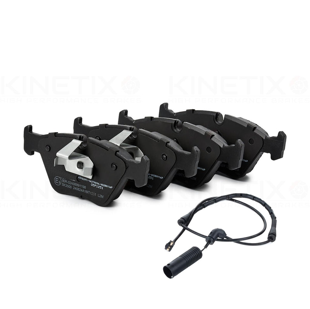 FOR BMW M3 M5 Z3M Z4M E34 E36 E46 E86 FRONT BRAKE PADS & WEAR WIRE SENSOR LEAD