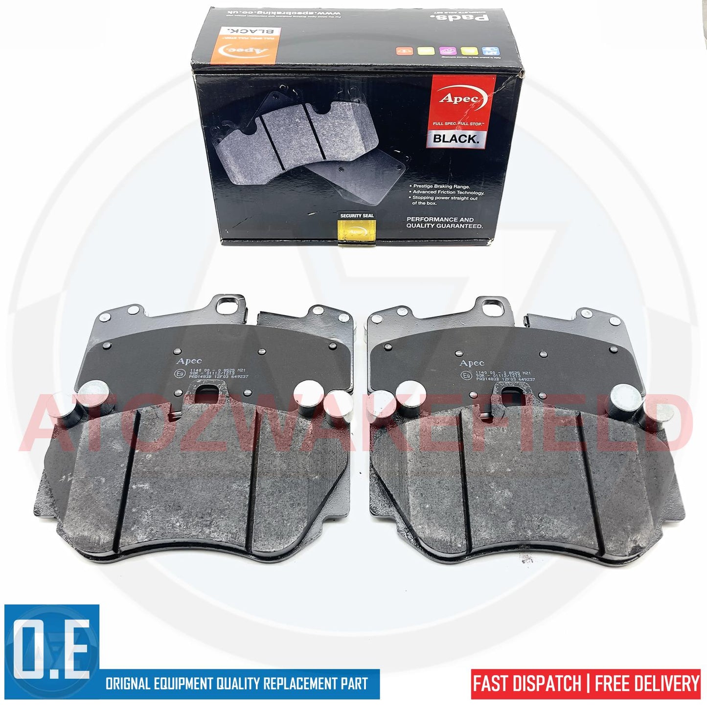 FOR AUDI RSQ3 R8 LAMBORGHINI HURACAN PORSCHE CAYENNE FRONT BRAKE PADS APEC BLACK