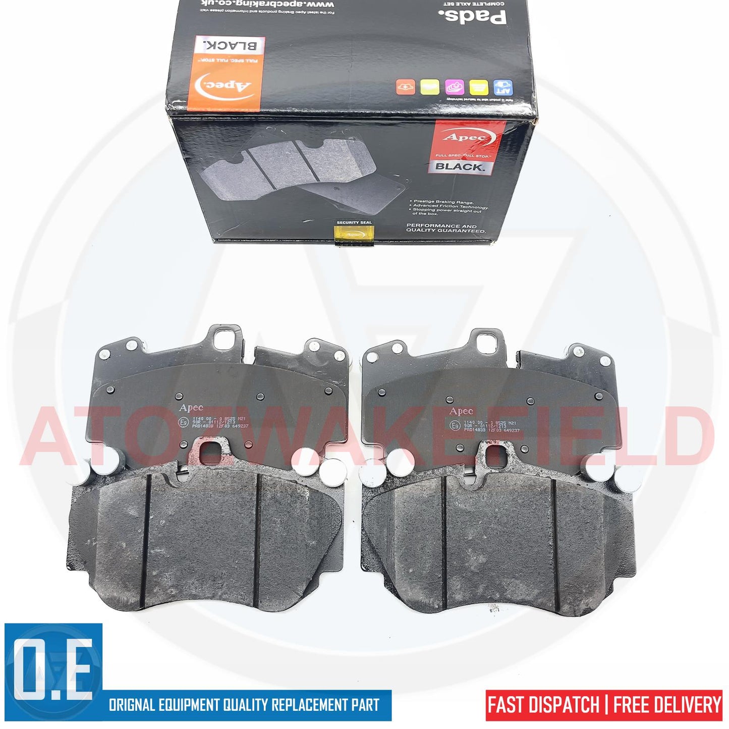 FOR AUDI RSQ3 R8 LAMBORGHINI HURACAN PORSCHE CAYENNE FRONT BRAKE PADS APEC BLACK