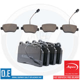 FITS MASERATI QUATTROPORTE 2013- 3.0D 3.0S APEC FRONT REAR BRAKE PADS SET FR RR
