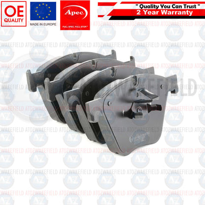 FOR BMW X5 X6 M50d F15 F16 FRONT APEC BRAKE PADS SET & WEAR WIRE SENSOR