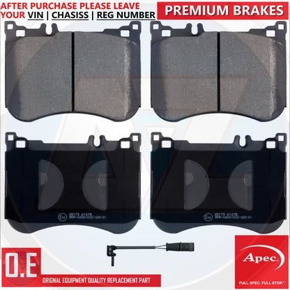 FOR MERCEDES E53 CLS53 AMG S-CLASS AMG SPORT APEC FRONT BRAKE PADS & WEAR SENSOR