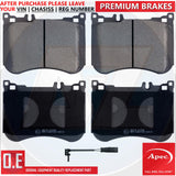 FOR MERCEDES E53 CLS53 AMG S-CLASS AMG SPORT APEC FRONT BRAKE PADS & WEAR SENSOR