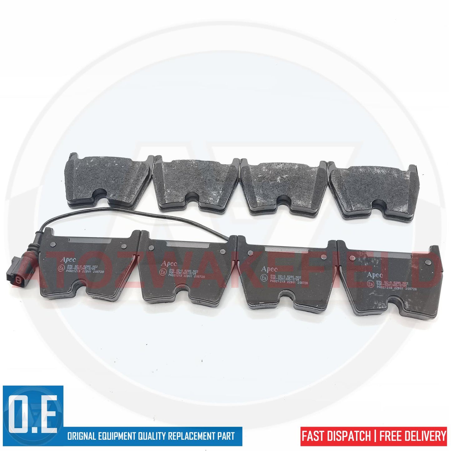 FOR AUDI RS3 RSQ3 TTRS APEC BLACK PERFORMANCE FRONT BRAKE PADS SET 8V0698151N