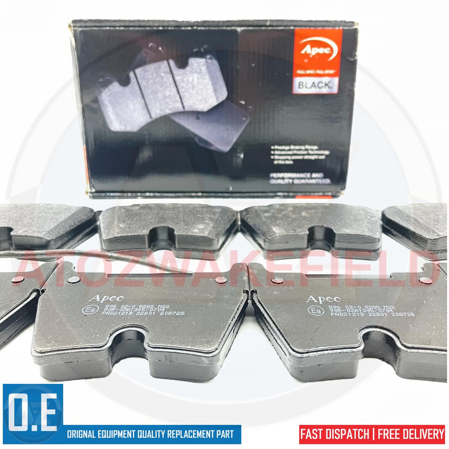 FOR AUDI RS3 RSQ3 TTRS APEC BLACK PERFORMANCE FRONT BRAKE PADS SET 8V0698151N