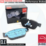 FOR VOLVO XC90 T8 R-DESIGN CROSS DRILLED FRONT BRAKE DISCS APEC BLACK PADS 345mm