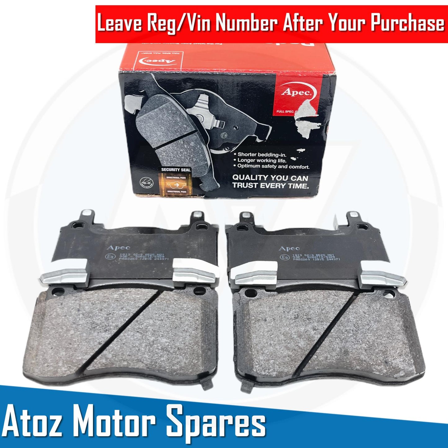 FOR KIA STINGER 3.3 T-GDi 2017- FRONT PREMIUM OE QUALITY APEC BRAKE PADS SET NEW