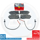 FOR BENTLEY CONTINENTAL FLYING SPUR 18- APEC FRONT BRAKE PADS SENSORS 3SA698151