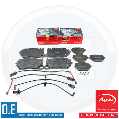 FOR AUDI RS6 RS7 RSQ8 APEC FRONT REAR BRAKE PADS & WEAR SENSORS WIRE