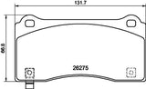 FOR TESLA MODEL 3 (5YJ3) MODEL Y (5YJY) FRONT AXLE APEC BRAKE PADS SET