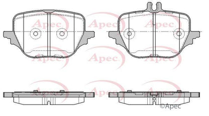 FOR MERCEDES S350d S400d S450e S500 APEC REAR BRAKE PADS SET & WEAR SENSOR WIRE