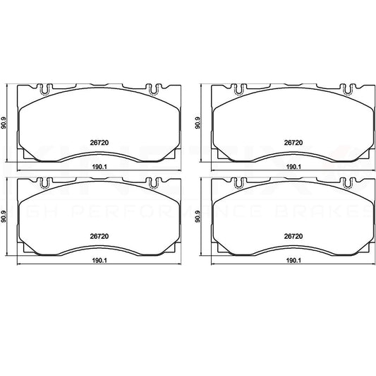 FOR MERCEDES AMG GT 63 E53 SL43 S55 S63 AMG FRONT BRAKE PADS & WEAR WIRE SENSORS