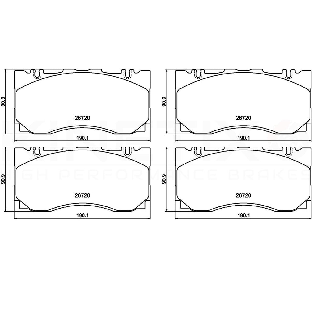 FOR MERCEDES AMG GT 63 E53 SL43 S55 S63 AMG FRONT BRAKE PADS & WEAR WIRE SENSORS