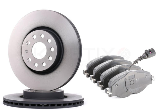 FOR AUDI SEAT SKODA VW FRONT PREMIUM QUALITY HIGH CARBON BRAKE DISCS & PADS 312m