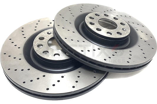 FOR BMW 330i 330d 430i 430d Fx M SPORT DRILLED FRONT BRAKE DISCS PAIR 330mm